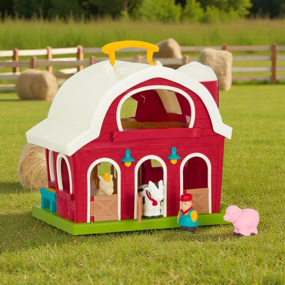 Battat Big Red Barn Animal Farm Playset Learning Toy for‎ Toddlers 18M Plus.